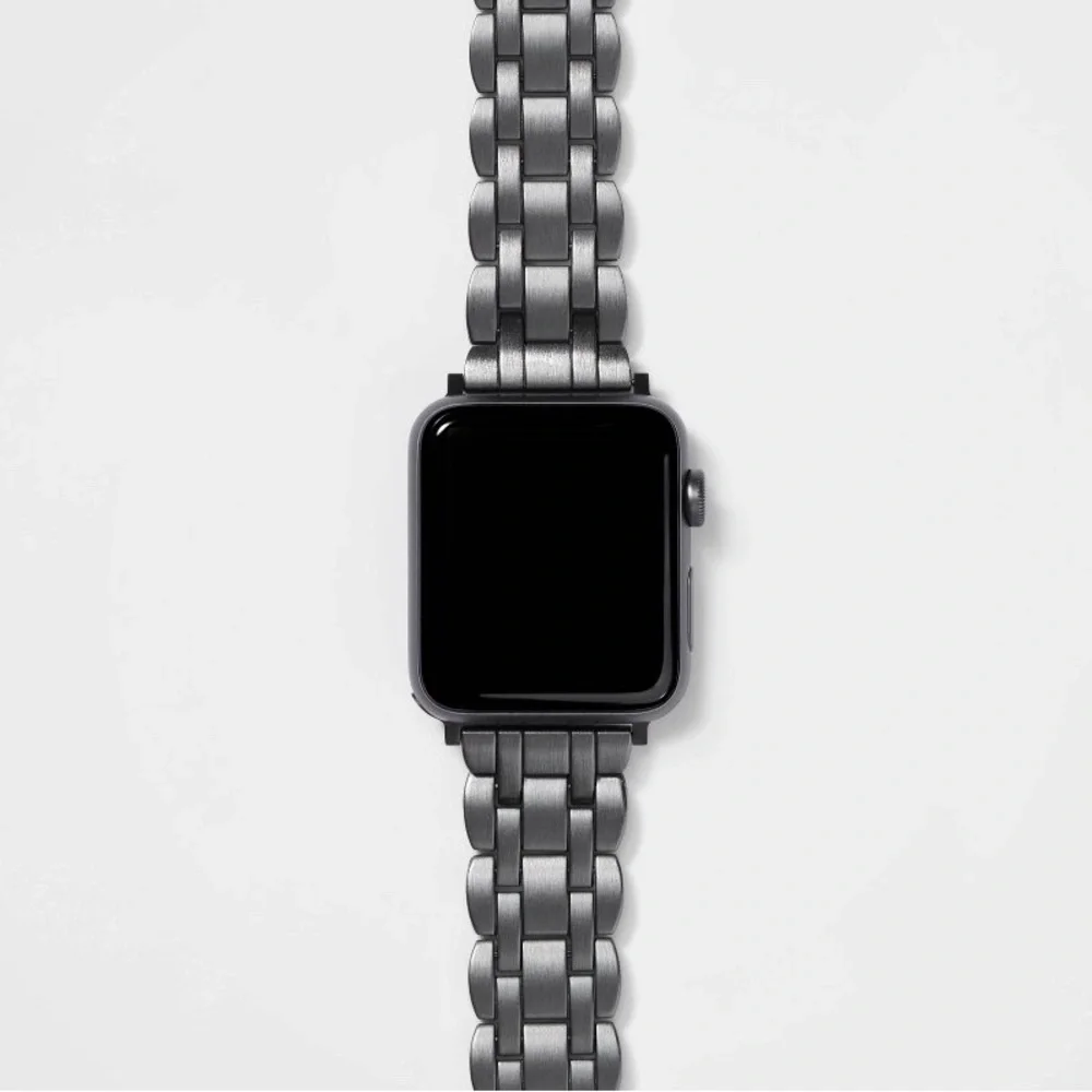 New Apple Watch Scalloped Metal Link Band 38/40/41mm - heyday Black